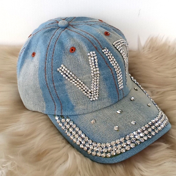VIP Bling 💎 Denim Baseball Cap - Picture 3 of 12